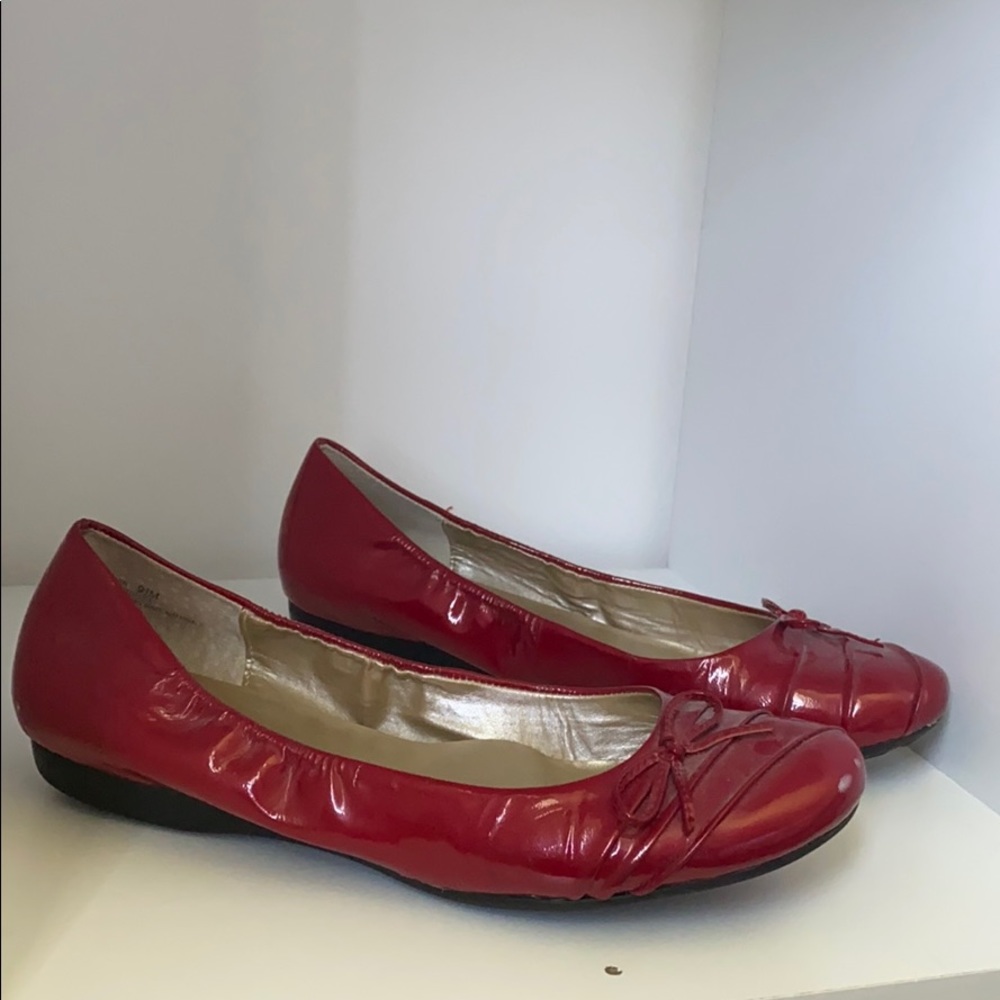 ... Me Too is the brand. Red dress shoes low heel.